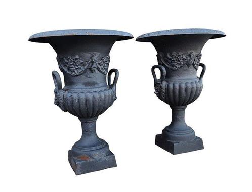 (72cm) - Vaas - Gietijzer - XL Dubbel Handvat, Antiek en Kunst, Curiosa en Brocante