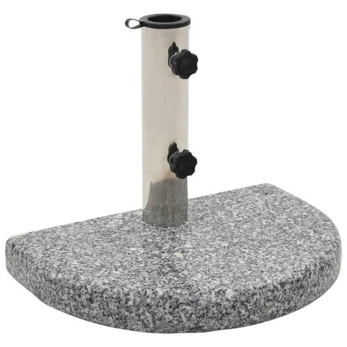 vidaXL Parasolvoet gebogen 10 kg graniet grijs, Tuin en Terras, Parasols, Parasolvoet, Nieuw, Minder dan 1 meter, Verzenden