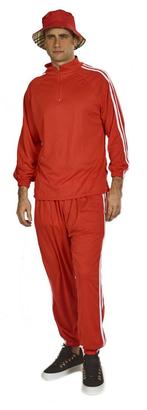 Rood Trainingspak + Hoed Anthony, Kleding | Heren, Carnavalskleding en Feestkleding, Ophalen of Verzenden, Nieuw