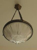 Muller Frères Luneville - Kroonluchter - Mat glas en metaal