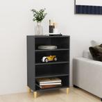 vidaXL Dressoir 57x35x90 cm bewerkt hout hoogglans grijs, Verzenden, Nieuw, 50 tot 100 cm, 25 tot 50 cm