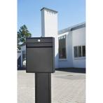 Allux Holscher design brievenbus met paal 1001 staal - zwart, Tuin en Terras, Verzenden, Nieuw