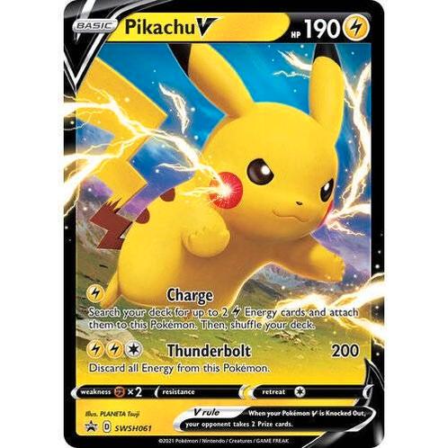 Pikachu V swsh061 Sword&Shield Promos, Hobby en Vrije tijd, Verzamelkaartspellen | Pokémon, Losse kaart, Nieuw, Foil, Ophalen of Verzenden