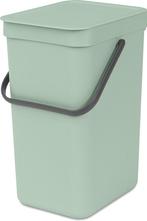 Brabantia Sort & Go Prullenbak - 12 liter - Jade green, Verzenden, Nieuw
