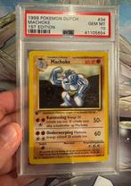 Pokémon - 1 Graded card Pokemon Machoke 1st Edition Base Set, Hobby en Vrije tijd, Verzamelkaartspellen | Pokémon, Nieuw
