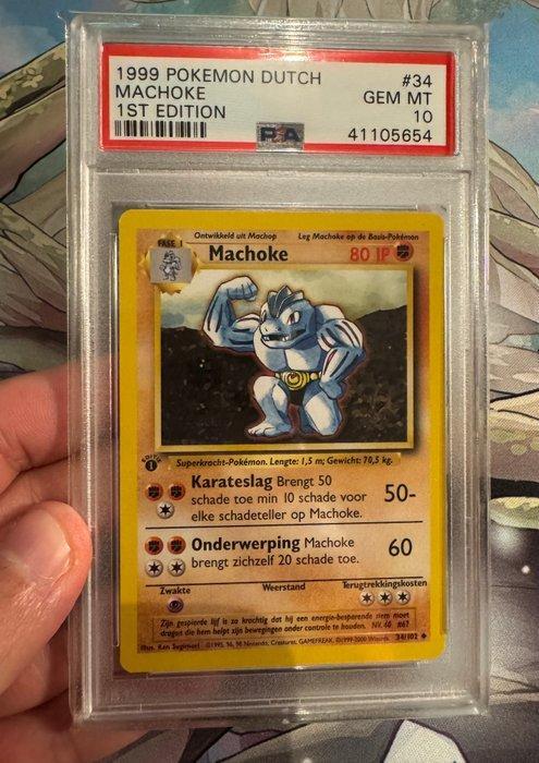 Pokémon - 1 Graded card Pokemon Machoke 1st Edition Base Set, Hobby en Vrije tijd, Verzamelkaartspellen | Pokémon