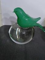 Murano - sculptuur, Uccellino su mela grande sfera - 18 cm -
