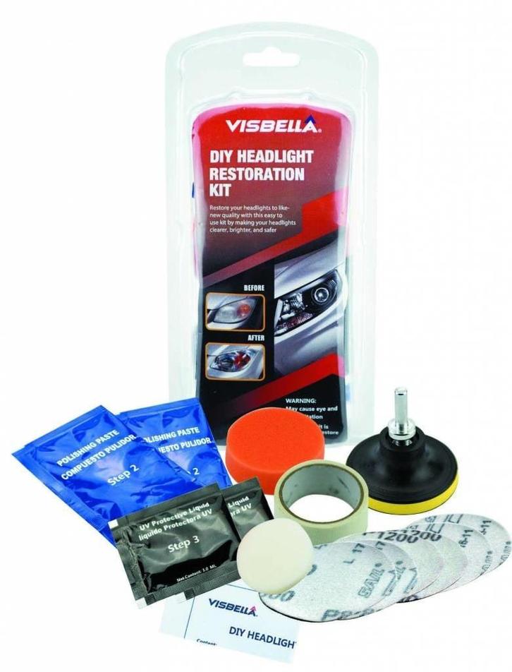 TM koplampen polijsten set compleet Blister, Auto diversen, Autogereedschap, Nieuw, Verzenden