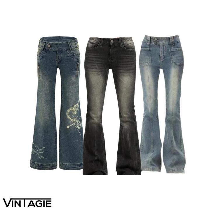 Vintage Y2K Flaired Jeans Low Waist bundel - Bulk Jeans 00s, Kleding | Dames, Spijkerbroeken en Jeans, Overige kleuren, Overige jeansmaten
