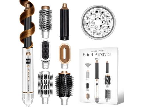 Sansbeauté® 8-in-1 Airstyler - Multistyler - 8 Opzetstukken, Huis en Inrichting, Woonaccessoires | Overige, Zo goed als nieuw