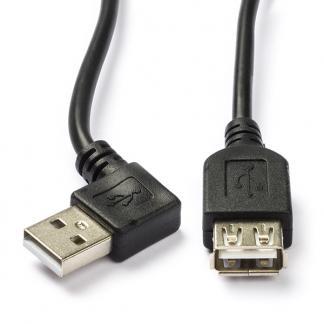 USB verlengkabel | 0.15 meter | USB 2.0 (100% koper, Haaks), Computers en Software, Pc- en Netwerkkabels, Nieuw, Verzenden