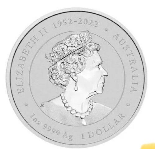 Australië. 1 Dollar 2024 Year of the Dragon - Blue , 1 Oz, Postzegels en Munten, Munten | Europa | Niet-Euromunten