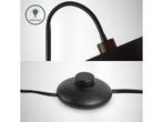 B.K.Licht - Vloerlamp - E27 fitting - zwart-goud - h: 145cm, Huis en Inrichting, Verzenden, Zo goed als nieuw