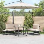 vidaXL Tuinstafel Grijs 100 x 55 x 70 cm Staal en DPC, Verzenden, Nieuw, Metaal