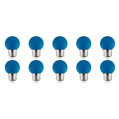 LED Lamp 10 Pack - Romba - Blauw Gekleurd - E27 Fitting - 1W