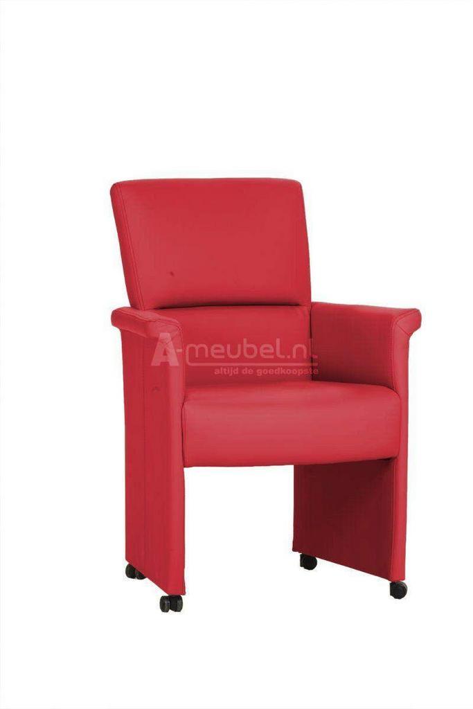 Eetkamerstoel Yfke - eetkamerstoelen - Rood, Huis en Inrichting, Stoelen, Rood, Nieuw, Stof