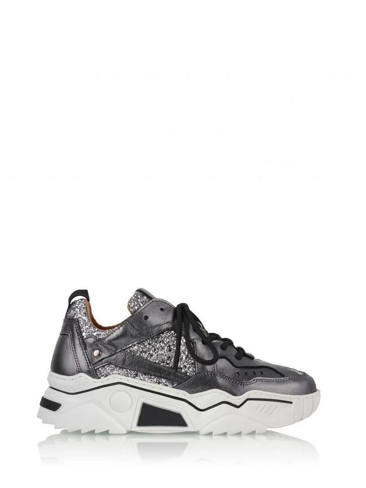 -30% DWRS Label  DWRS Label Pluto glitter leer combi dark/si, Kleding | Dames, Schoenen, Grijs, Nieuw, Verzenden