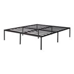 Metalen bed tweepersoonsbed Vårdö met bedbodem 180x200 cm zw, Verzenden, Nieuw