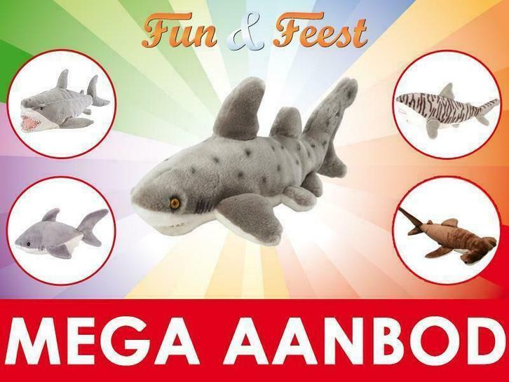 Knuffel haai - Het grootste aanbod pluche haaien knuffels, Kinderen en Baby's, Speelgoed | Knuffels en Pluche, Overige typen, Nieuw