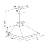 90cm rvs afzuigkap led a-label met motor 2jr garantie, Wandschouwkap, Nieuw, Recirculatie, Vrijstaand