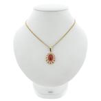 Gouden hanger met carneool | Vintage (vintage gouden hanger), Ophalen of Verzenden, Gebruikt, Goud, Overige merken