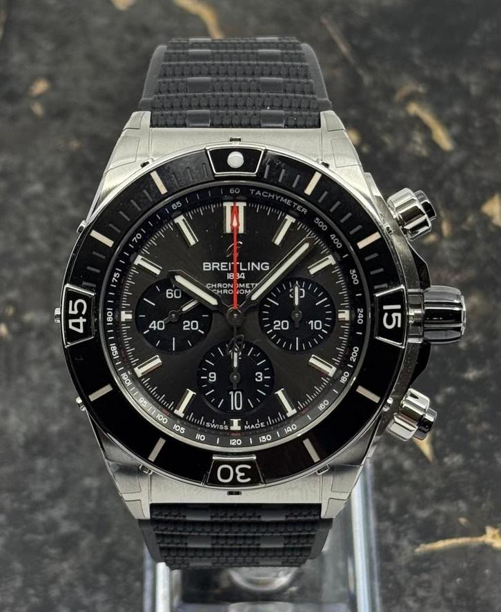 Breitling	Super Chronomat B01 Black Ring 44mm AB0136251B2S1, Sieraden, Tassen en Uiterlijk, Horloges | Heren, Polshorloge, Nieuw