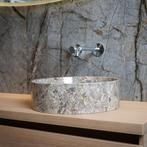 Waskom Loutro Louise T Rond 40x40x12 cm Marmer Taupe, Ophalen of Verzenden, Nieuw, Overige typen
