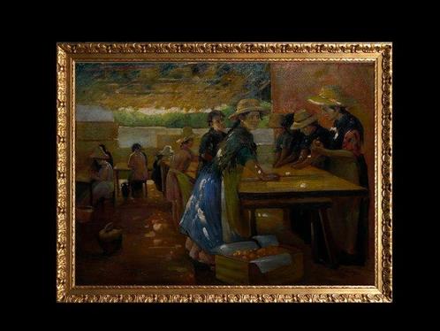 École Espagnole (XX) - Embelleuses dOranges, Antiek en Kunst, Kunst | Schilderijen | Klassiek