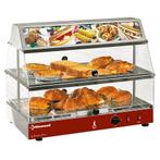Diamond Warmtevitrine | Met Lichtbak | 2 Etages | 590x350x48, Ophalen of Verzenden, Nieuw in verpakking