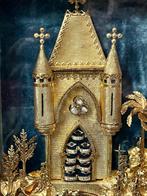 Reliekhouder - Glas, Hout, Papier, Textiel - 1850-1900 -