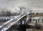 Cristina Bergoglio - The Manhatan Bridge by night. Sketch-