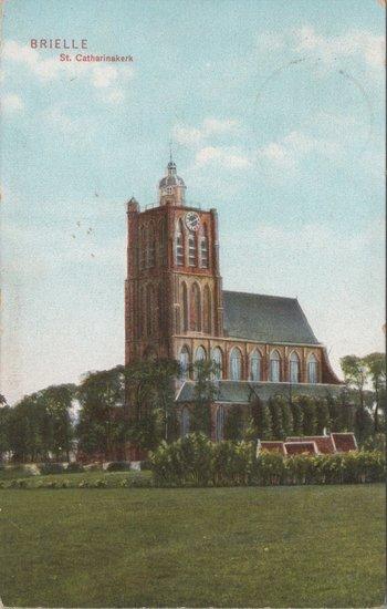 BRIELLE - St. Catharinakerk, Verzamelen, Ansichtkaarten | Nederland, Verzenden
