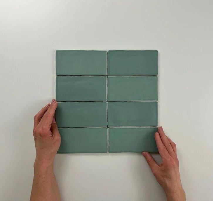 Wandtegel Cifre Cerámica Atlas Jade Groen Mat 7,5x15, Doe-het-zelf en Verbouw, Tegels, Minder dan 20 cm, Minder dan 20 cm, 10 m² of meer