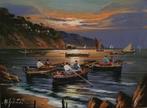 Mario Galanti (XX) - Tramonto in costiera amalfitana, Antiek en Kunst