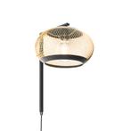 Moderne wandlamp zwart met goud - Lucas, Nieuw, Overige materialen, Modern