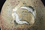 Vaas - Kraanvogels en bergmotief vaas door Kitamura Takashi