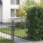 vidaXL Tuinpoort met slot Grijs 100 x 125 cm 125 x 100 cm, Tuin en Terras, Tuinpoorten, Verzenden, Nieuw