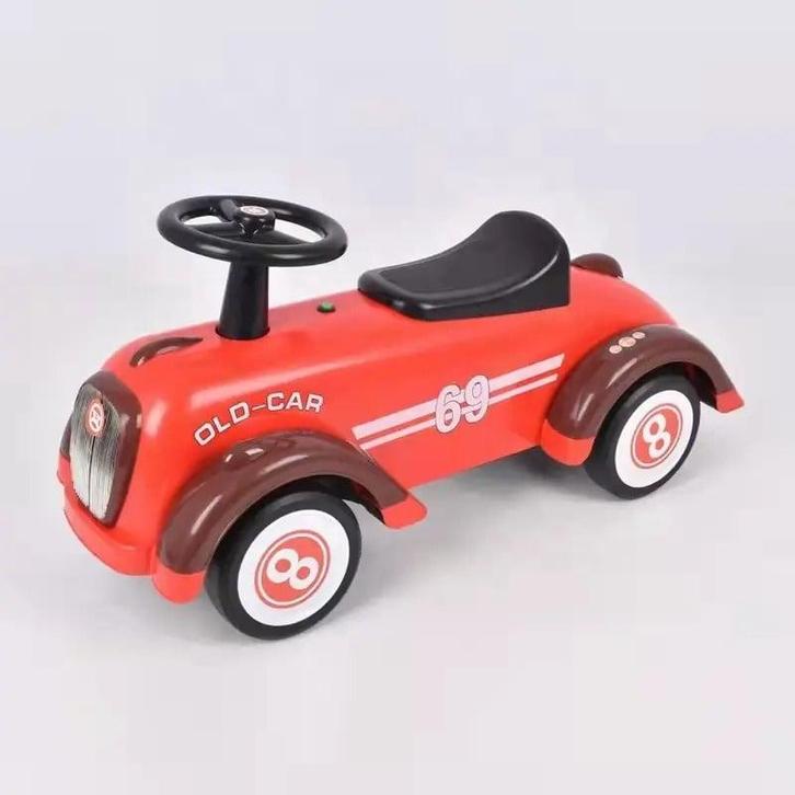 Loopauto Old Skool Rood, Loopauto Retro (Speelgoed), Kinderen en Baby's, Speelgoed | Buiten | Voertuigen en Loopfietsen, Nieuw