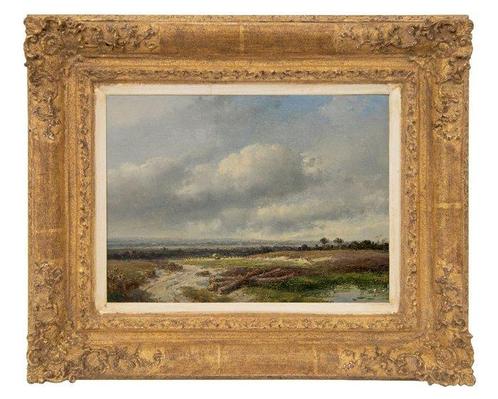 Andreas Schelfhout. (1787-1870) - Panoramisch landschap met, Antiek en Kunst, Kunst | Schilderijen | Klassiek