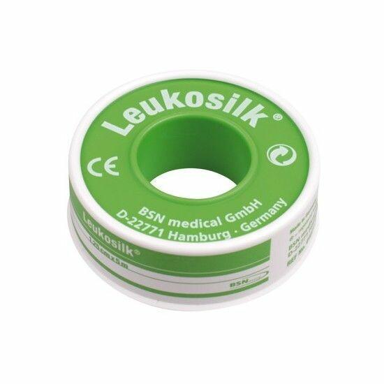 Leukosilk 1,25 cm x 5 m  met klemring 1 stuk 1021, Diversen, Verpleegmiddelen, Nieuw, Verzenden