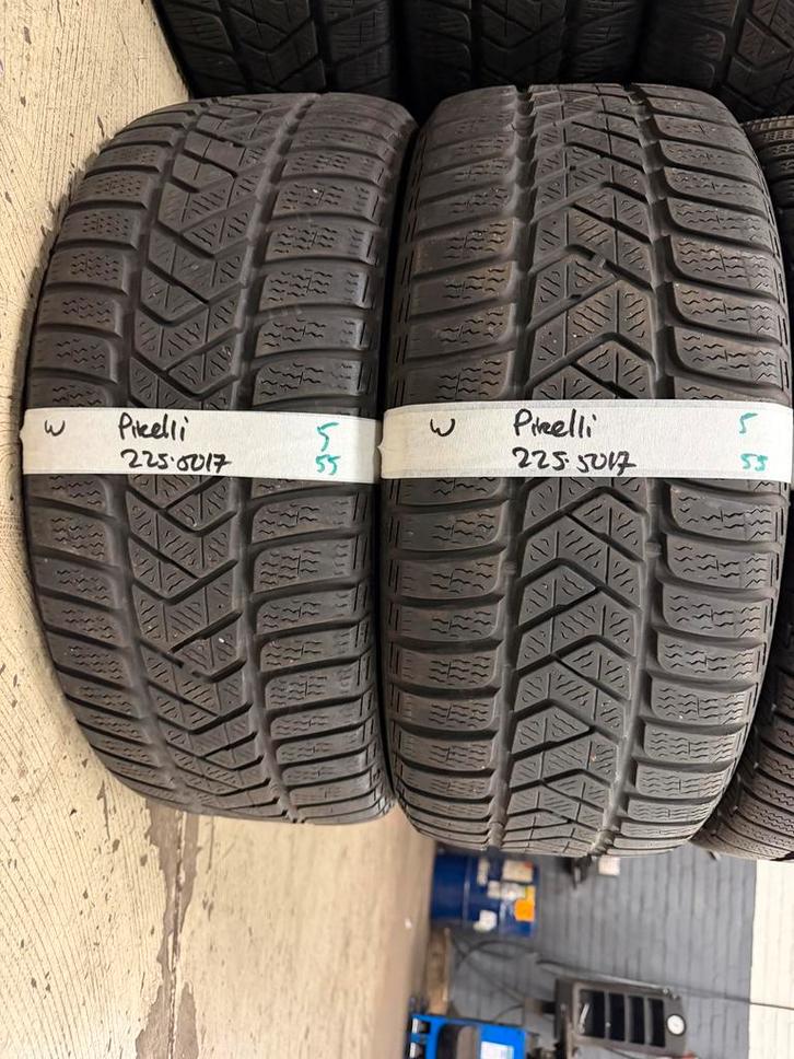 225-50-17 Pirelli Winterbanden 5mm Incl Montage 225 50 17, Auto-onderdelen, Banden en Velgen, 17 inch, Winterbanden, 225 mm, Personenwagen