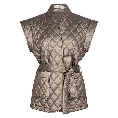 -40% Esqualo  Esqualo Gilet f23-11502 soft gold  maat 40, Kleding | Dames, Truien en Vesten, Nieuw, Verzenden