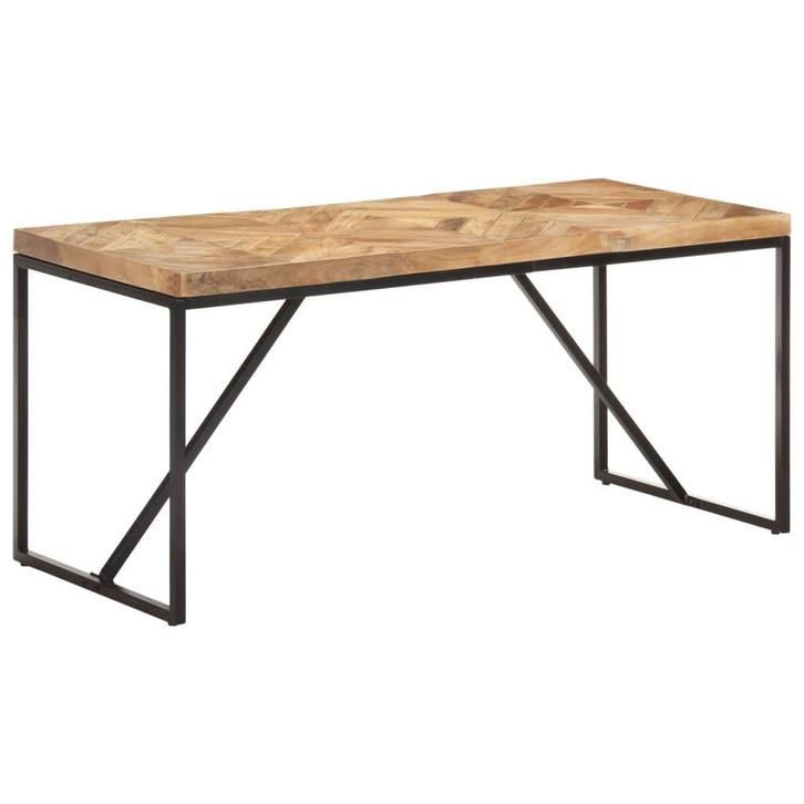 vidaXL Eettafel 160x70x76 cm massief acaciahout en mangohout, Huis en Inrichting, Tafels | Eettafels, Nieuw, Verzenden