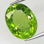 Olivijn - 5.89 ct - Instituto Gemólogico Español (IGE), Sieraden, Tassen en Uiterlijk, Edelstenen, Nieuw
