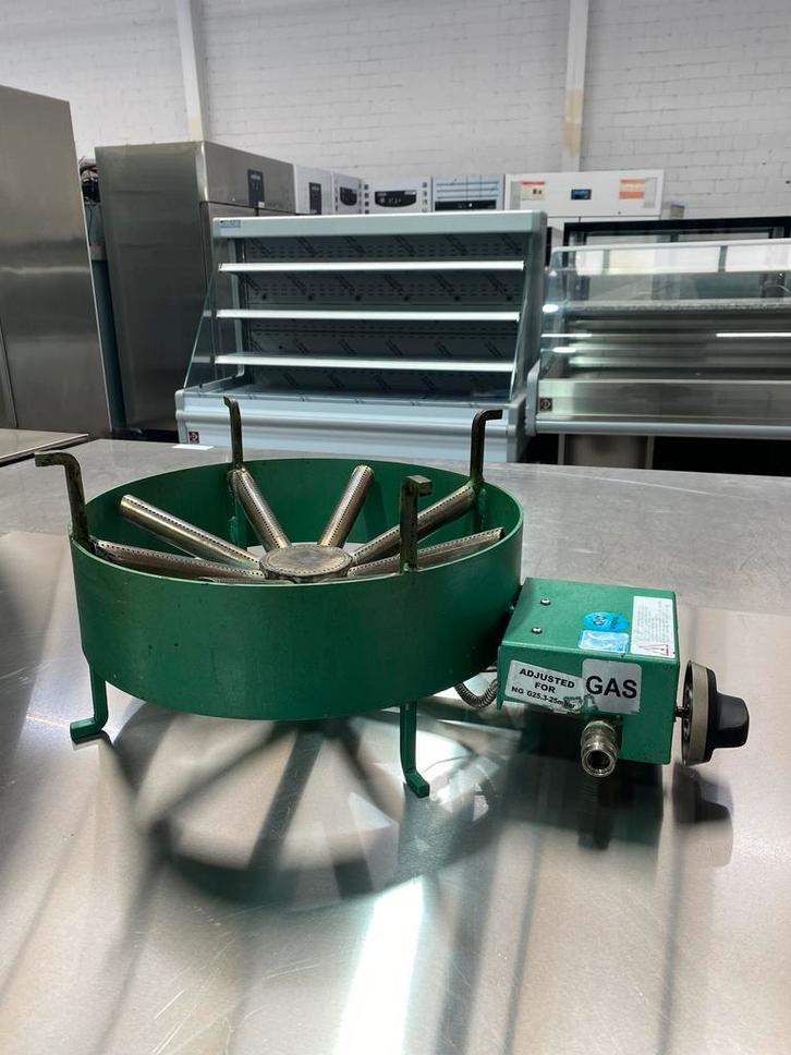 Combisteel wokbrander tafelmodel aardgas 15kW groen, Zakelijke goederen, Horeca | Keukenapparatuur, Nieuw in verpakking, Fornuis, Frituur en Grillen