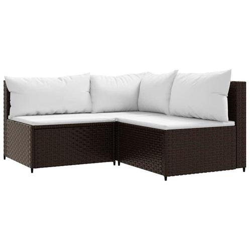 Loungeset bruin | Retourdeal | 35% korting!, Tuin en Terras, Tuinsets en Loungesets, Bank, Nieuw, Rotan, Loungeset, 3 zitplaatsen