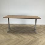 bureau / tafel 160x80 cm, Noten - chroom - Gratis Bezorging, Huis en Inrichting, Ophalen of Verzenden, Gebruikt, Bureau