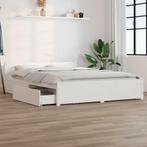 vidaXL Bedframe met lades wit 120x200 cm, Huis en Inrichting, Slaapkamer | Bedden, Verzenden, Wit, Nieuw, Twijfelaar