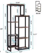 Vrijstaand 5-laags Wijnrek met Glazenhouder, Verzenden, Nieuw