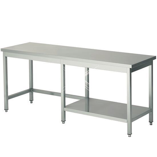 Rvs werktafel met halve bodemschap rechts 1500x500x900 mm, Zakelijke goederen, Horeca | Meubilair en Inrichting, Nieuw in verpakking